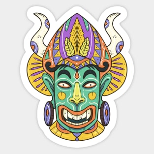 Tribal mask 1 Sticker